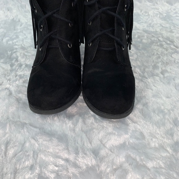 Sugar Mystic Fringe Wedge Bootie - Picture 6 of 13